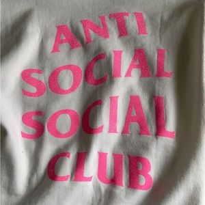 ANTI SOCIAL SOCIAL CLUB GLITTERY PINK HOODIE !!